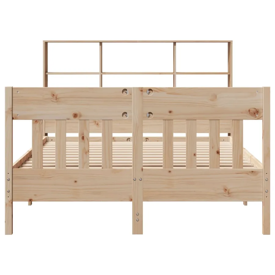 Cadre de lit sans matelas 140x200 cm bois massif de pin - 4