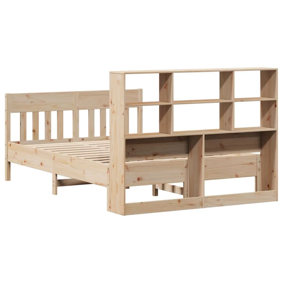 Cadre de lit sans matelas 140x200 cm bois massif de pin - 8