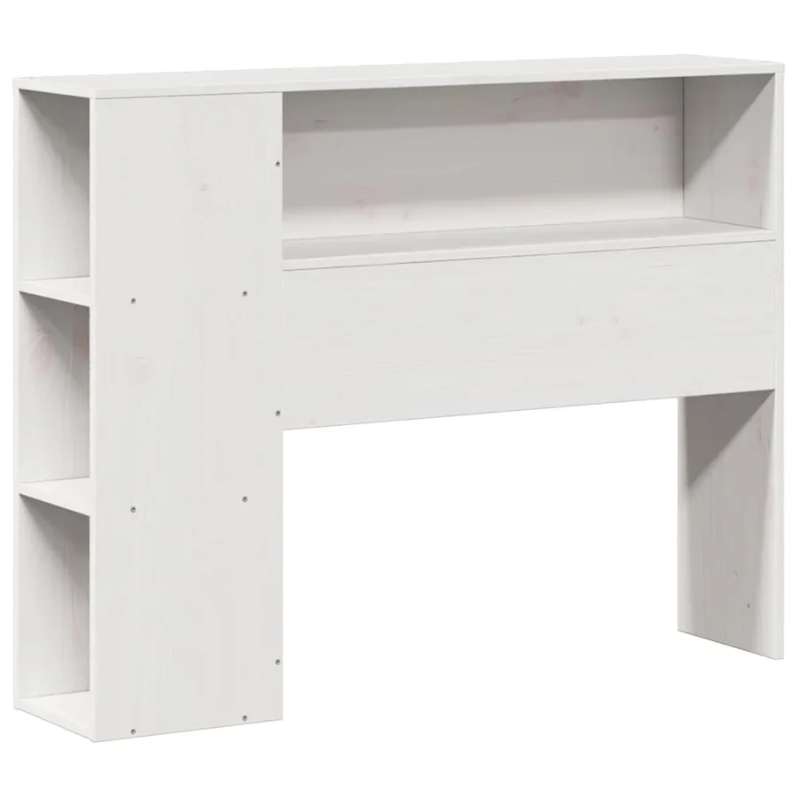Cadre de lit sans matelas blanc 75x190 cm bois de pin massif - 8