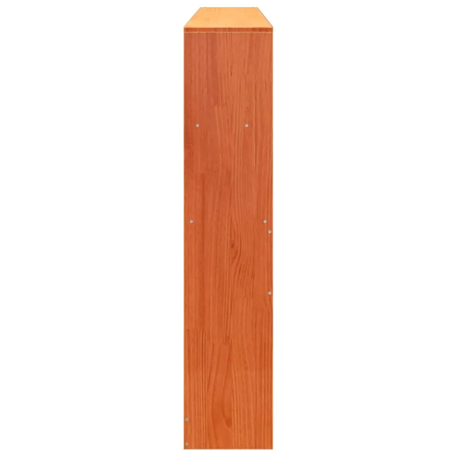 Tête de lit avec rangement cire marron 200cm bois massif de pin - 5