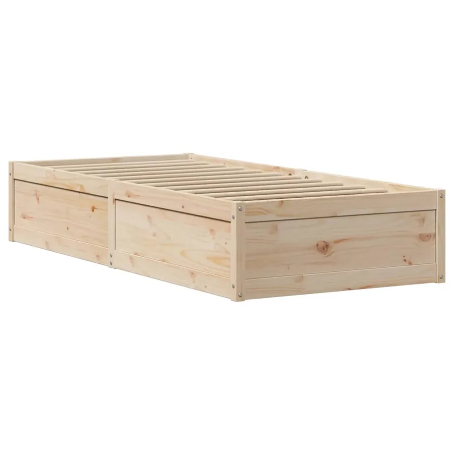 Cadre de lit sans matelas 90x200 cm bois de pin massif - 5