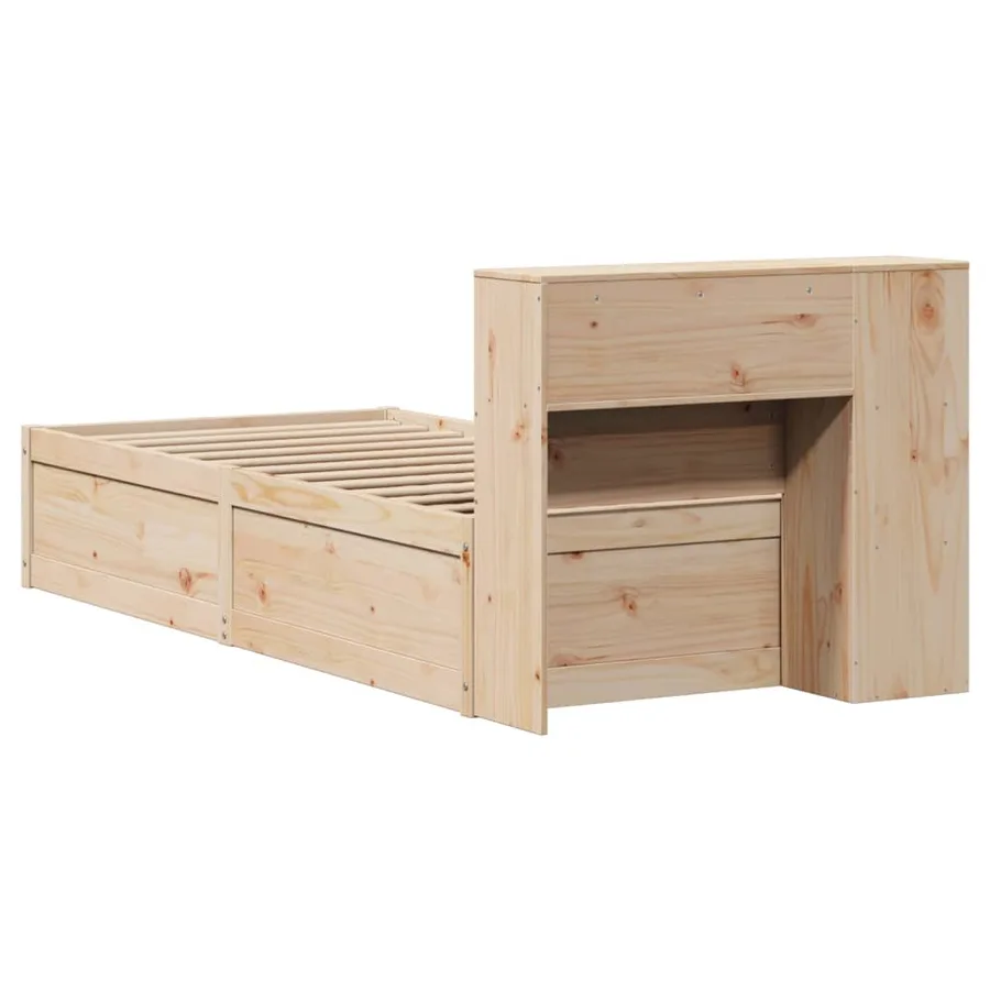 Cadre de lit sans matelas 90x200 cm bois de pin massif - 7