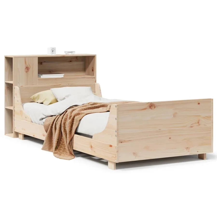 Cadre de lit sans matelas 90x200 cm bois de pin massif - 2
