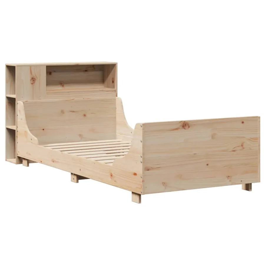 Cadre de lit sans matelas 90x200 cm bois de pin massif - 3
