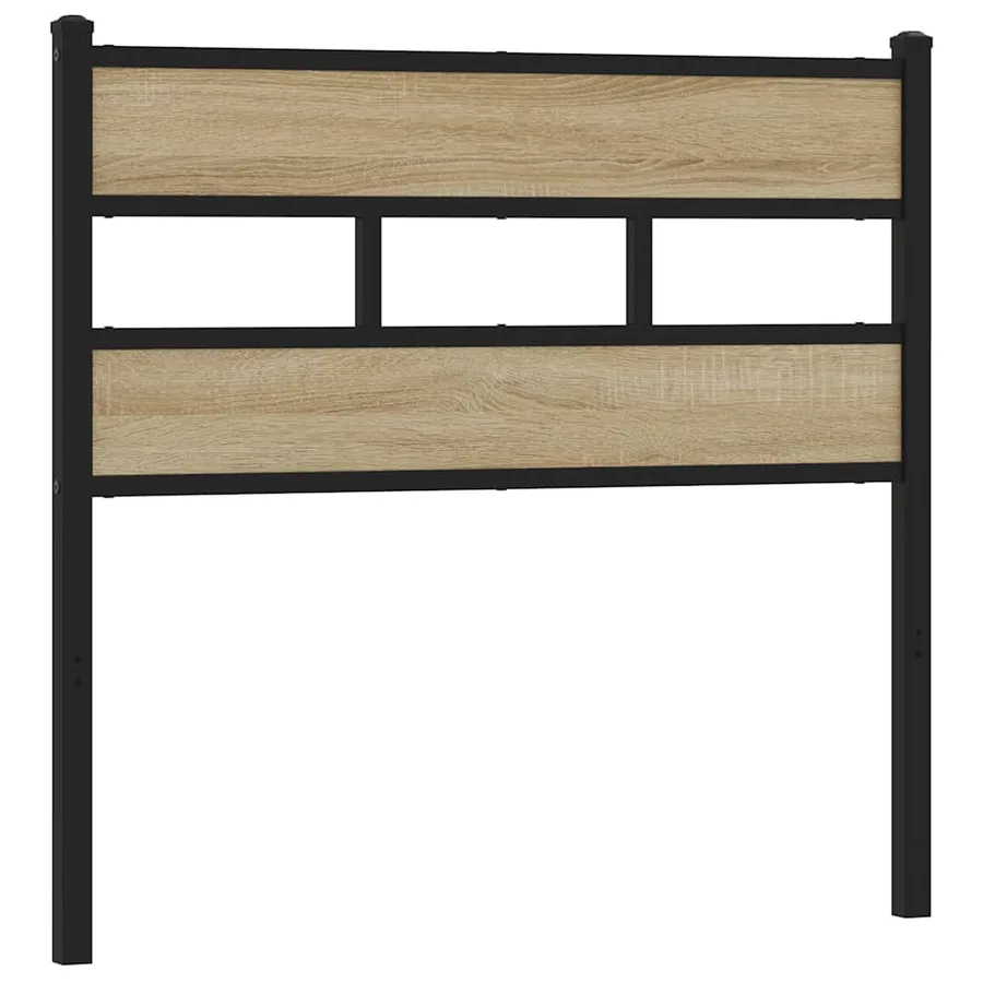Tête de lit de remplacement chêne sonoma 80 cm fer et bois d’ingénierie - 2