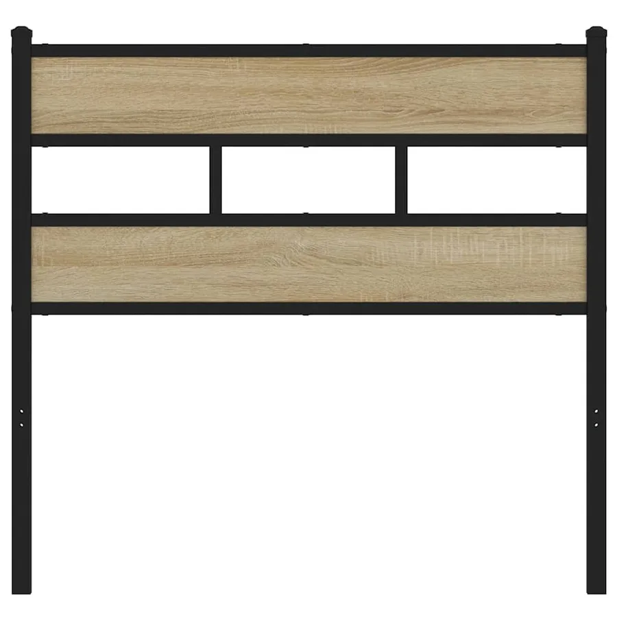 Tête de lit de remplacement chêne sonoma 80 cm fer et bois d’ingénierie - 3