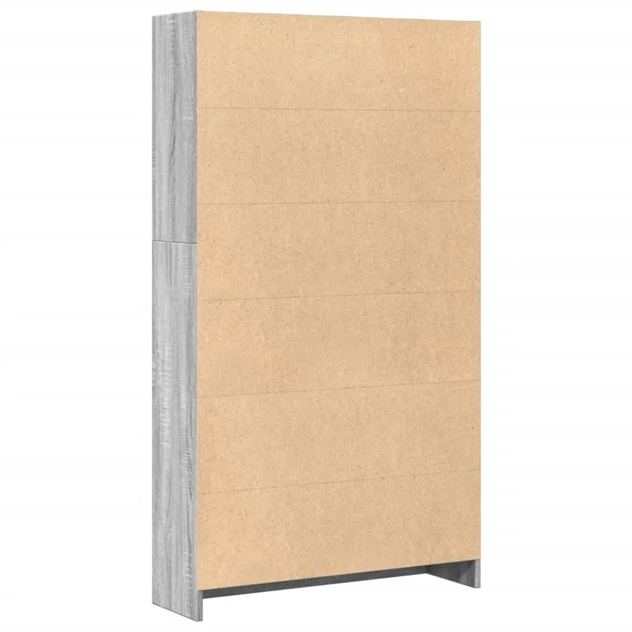 Bibliothèque sonoma gris 80x24x143 cm bois d'ingénierie - 5