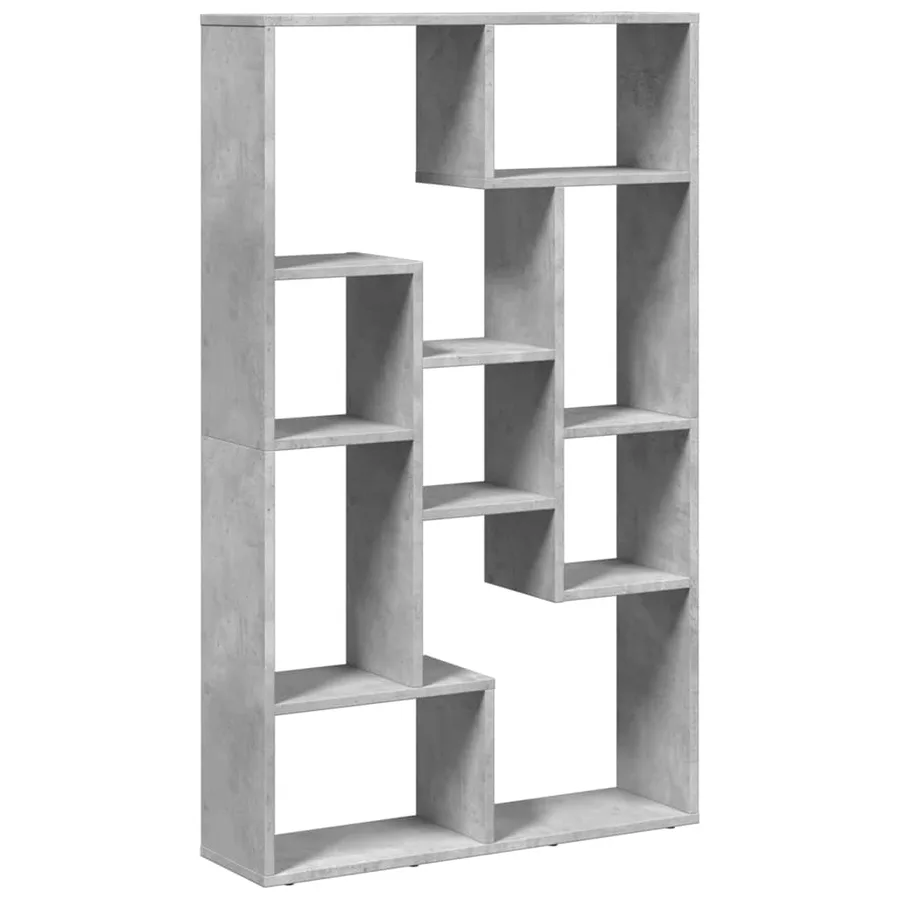 Bibliothèque gris béton 72x20x120,5 cm bois d'ingénierie - 2