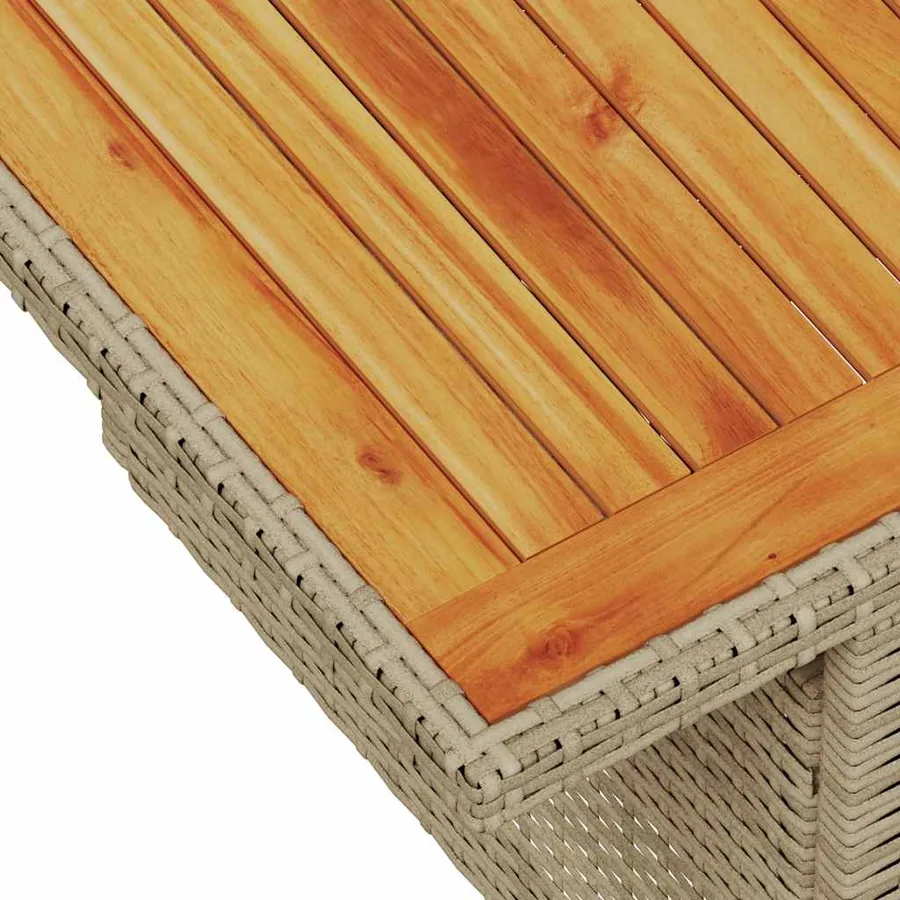 Salon de jardin avec coussins 7 pcs beige résine tressée - 13