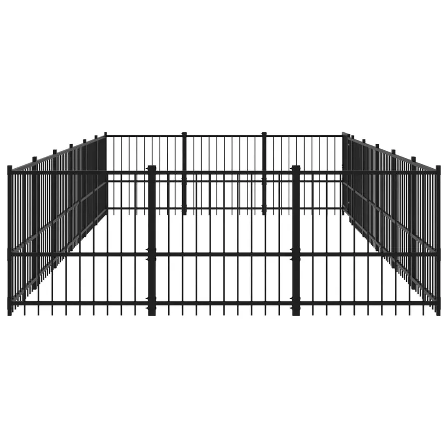 Chenil d'extérieur pour chiens Acier 16,94 m² - 4