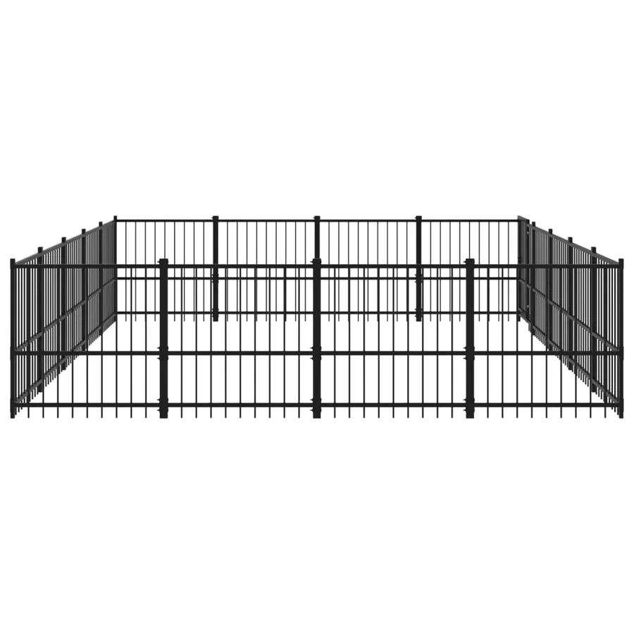 Chenil d'extérieur pour chiens Acier 18,82 m² - 4