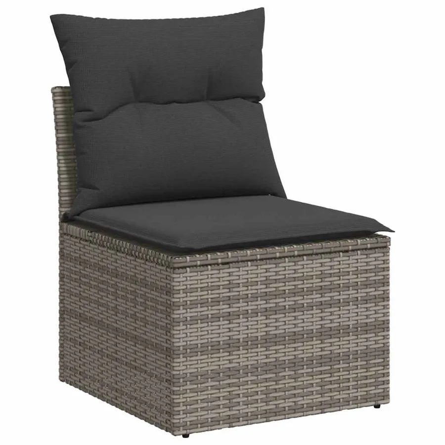 Ensemble de canapés de jardin 11 pcs et coussins rotin acacia - 3
