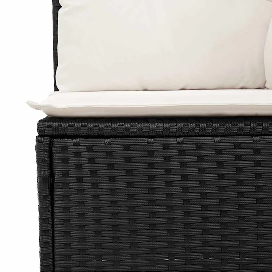Ensemble de canapés de jardin 11 pcs et coussins rotin acacia - 11