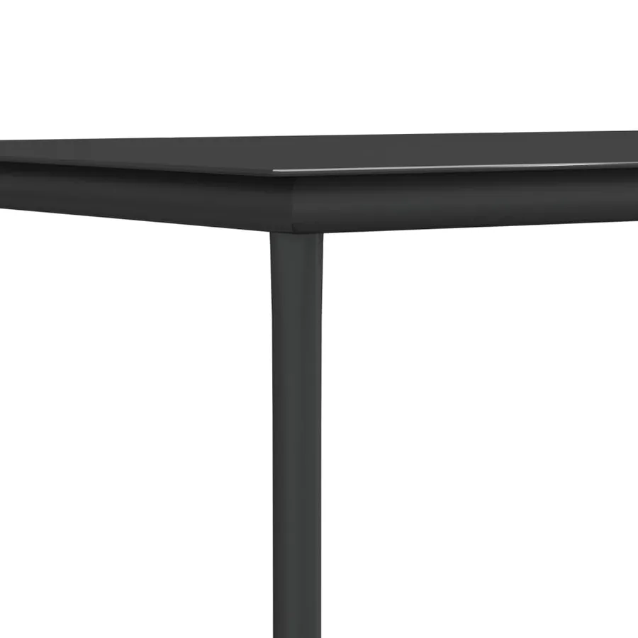 Ensemble à manger de jardin 5 pcs noir textilène et acier - 7