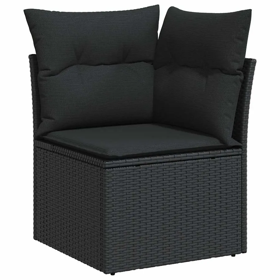 Ensemble de canapés de jardin 11 pcs et coussins rotin acacia - 5