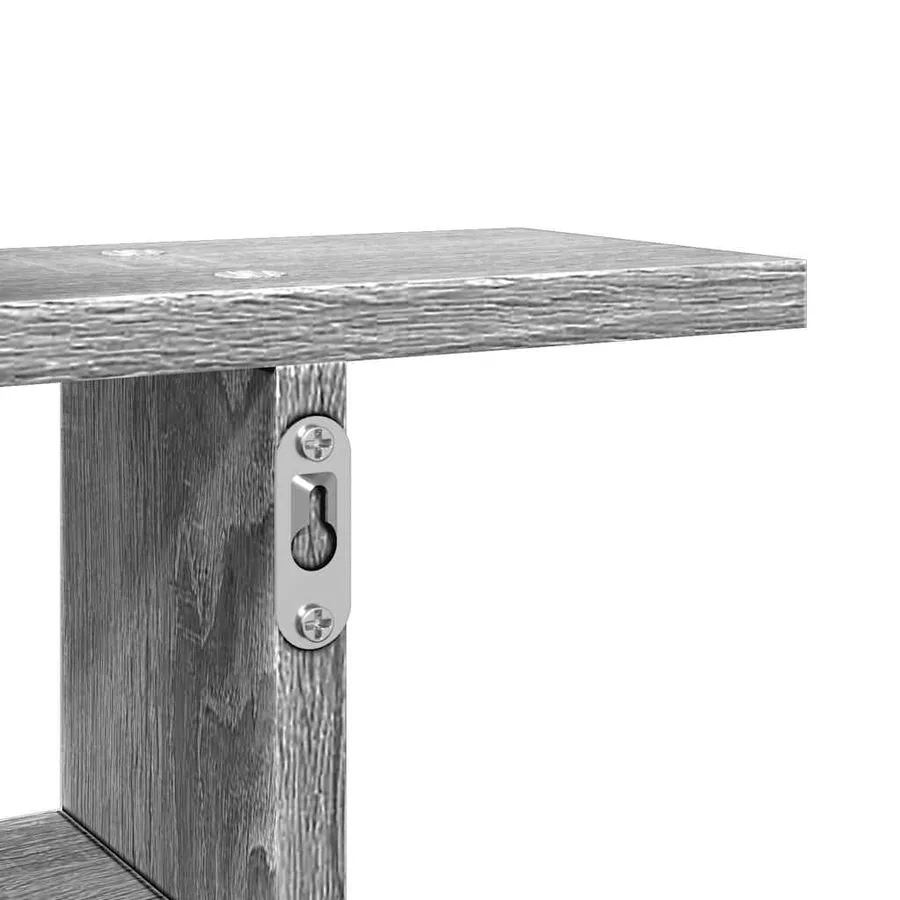 Étagères murales 2pcs sonoma gris 38x12x38 cm bois d’ingénierie - 10