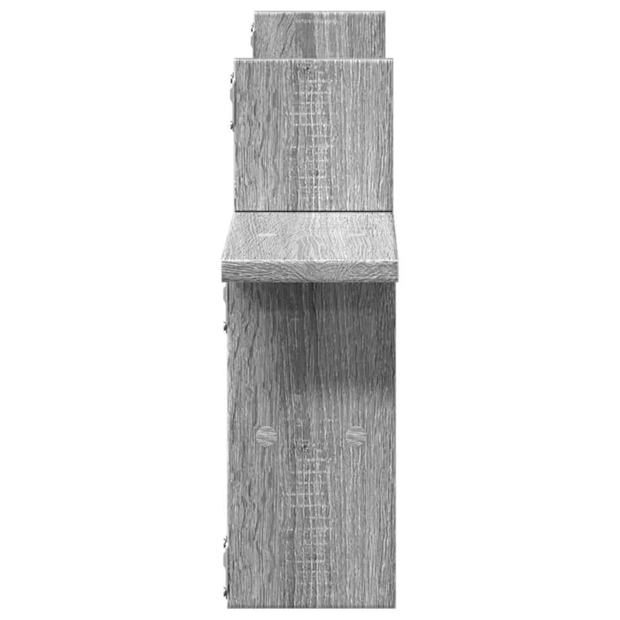 Étagères murales 2pcs sonoma gris 38x12x38 cm bois d’ingénierie - 6