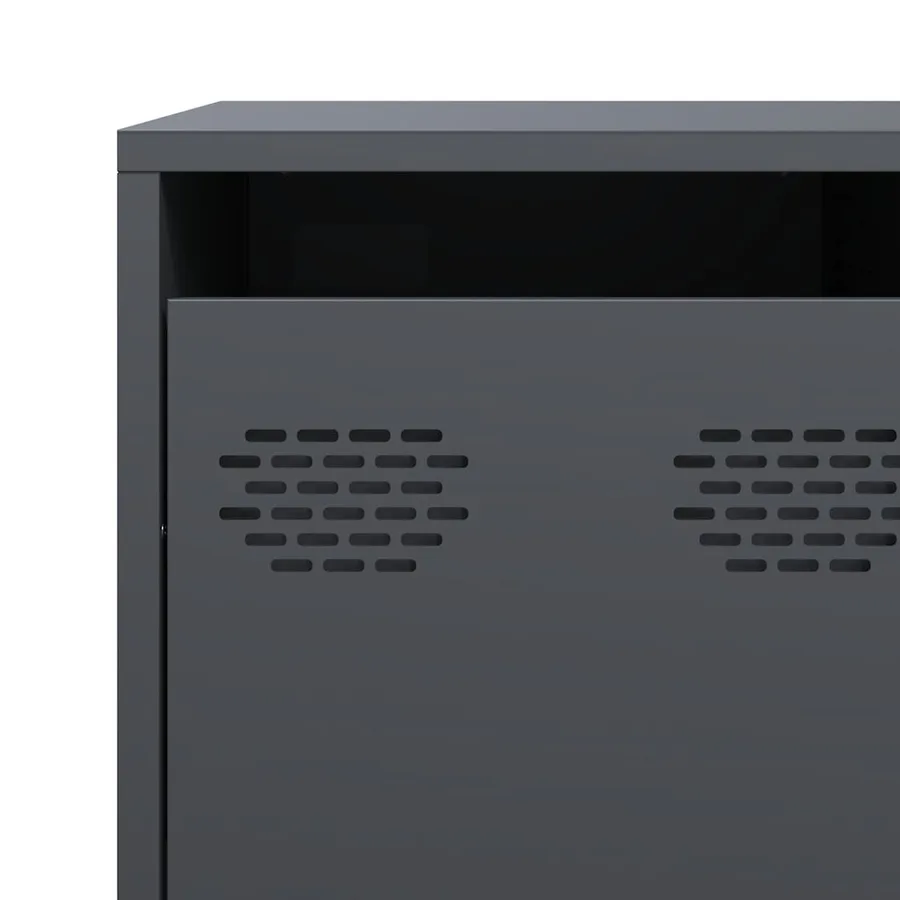 Buffet anthracite 135x39x73,5 cm acier laminé à froid - 10