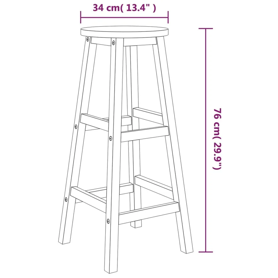 Ensemble de bar de jardin 5 pcs bois d'acacia solide - 11