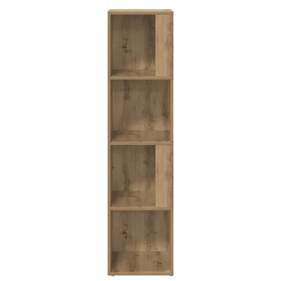 Armoire d'angle chêne artisanal 33x33x132 cm bois d'ingénierie - 4