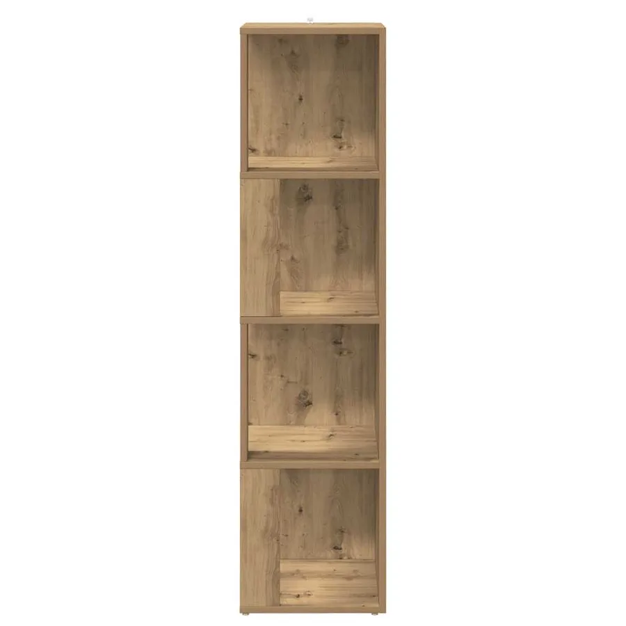 Armoire d'angle chêne artisanal 33x33x132 cm bois d'ingénierie - 5