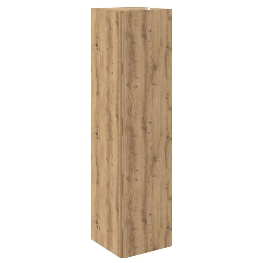 Armoire d'angle chêne artisanal 33x33x132 cm bois d'ingénierie - 6