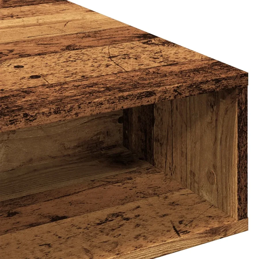 Table basse vieux bois 105x55x32 cm bois d'ingénierie - 7