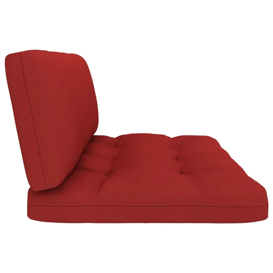 Salon de jardin palette 6 pcs et coussins Pin imprégné de blanc - 10