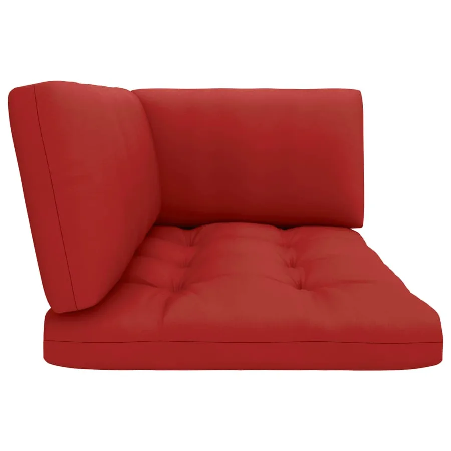 Salon de jardin palette 6 pcs et coussins Pin imprégné de blanc - 7