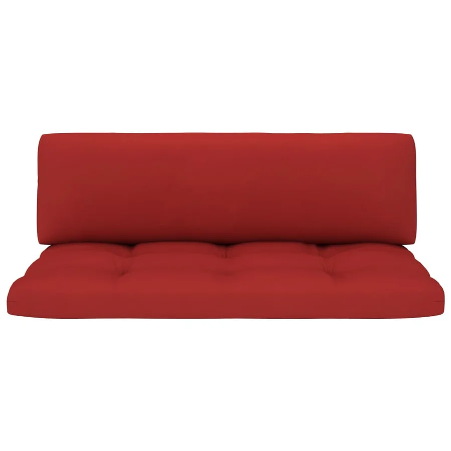 Salon de jardin palette 6 pcs et coussins Pin imprégné de blanc - 9