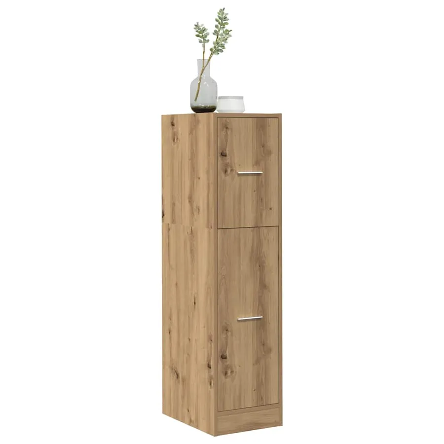 Armoire d'apothicaire chêne artisanal bois d'ingénierie - 5