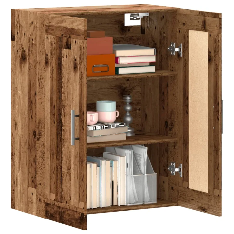 Armoire murale vieux bois 69,5x34x90 cm bois d'ingénierie - 3