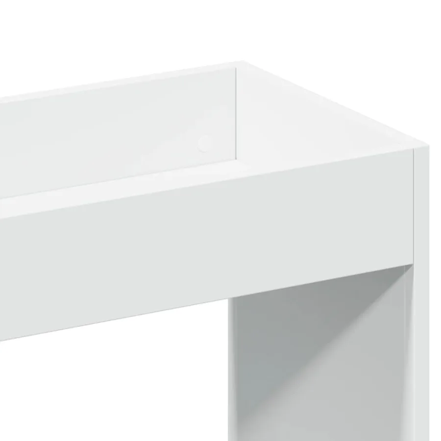 Buffet haut 63x33x180 cm blanc bois d'ingénierie - 9