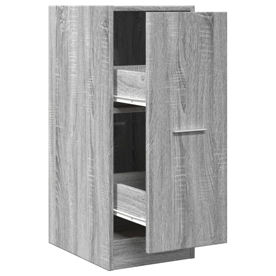 Armoire apothicaire sonoma gris 30x41x77,5 cm bois d'ingénierie - 2