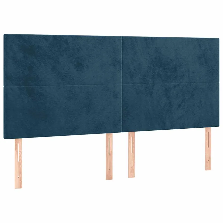 Sommier à lattes de lit et matelas Bleu foncé 180x200cm Velours - 6