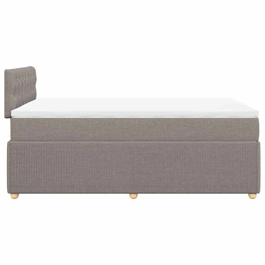Sommier à lattes de lit avec matelas taupe 120x190 cm tissu - 5