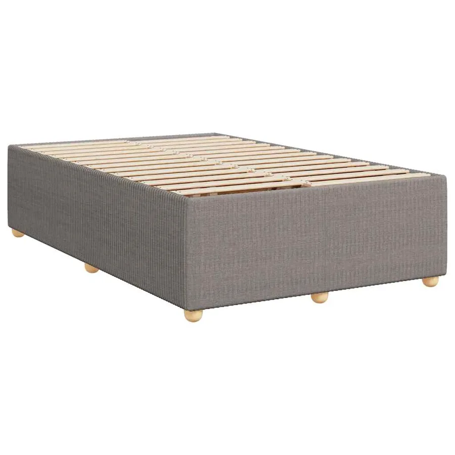 Sommier à lattes de lit avec matelas taupe 120x190 cm tissu - 8