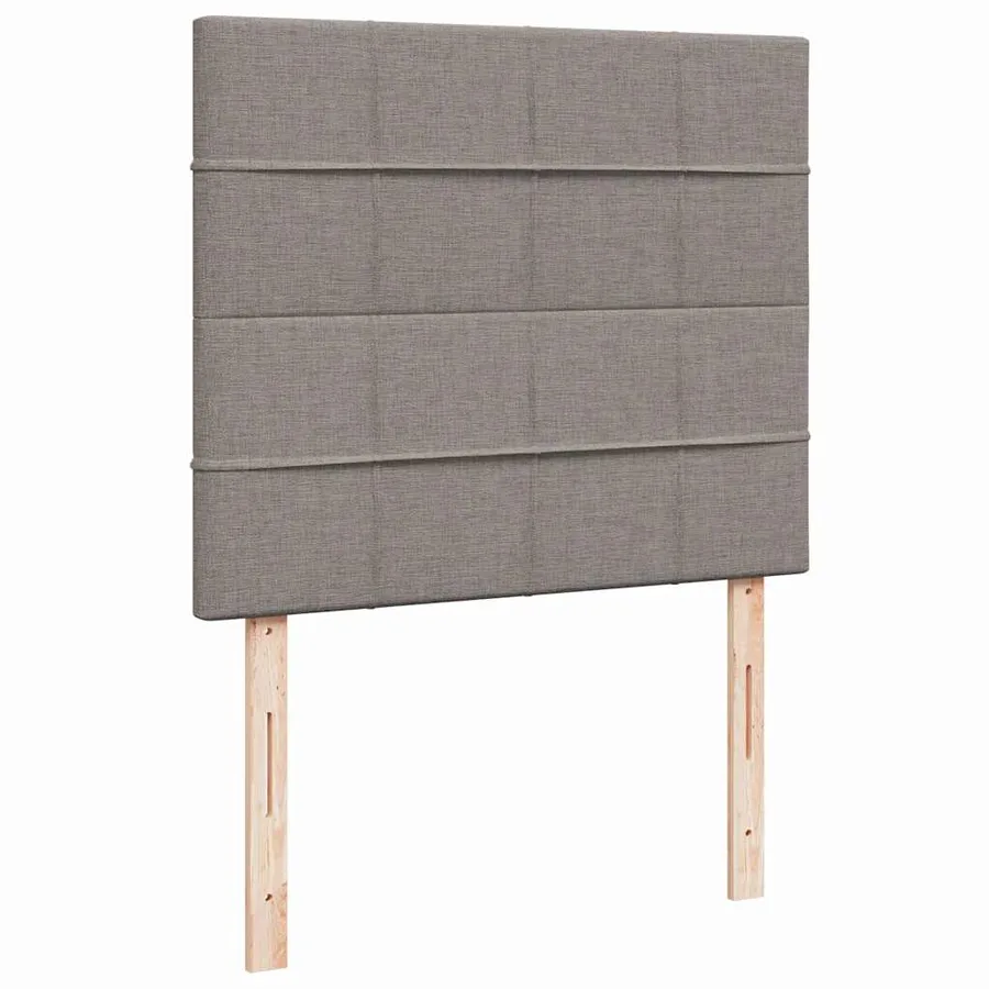 Sommier à lattes de lit avec matelas taupe 120x190 cm tissu - 10