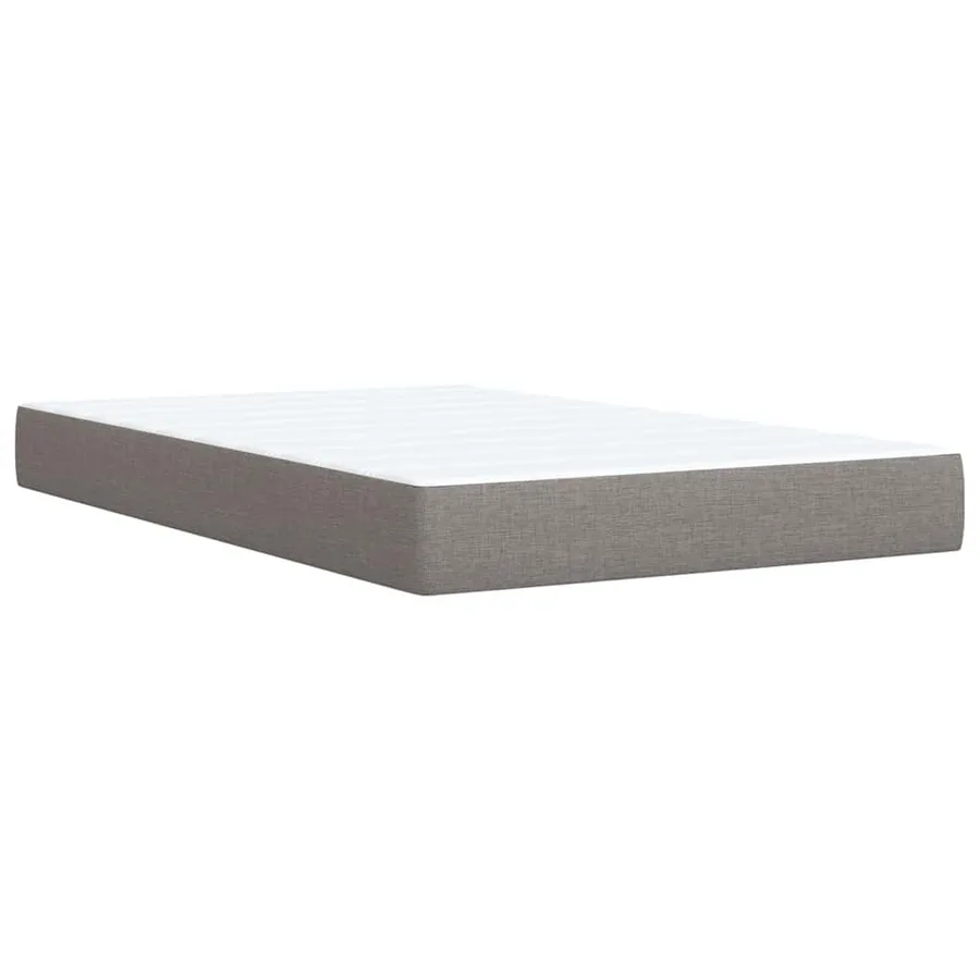 Sommier à lattes de lit avec matelas taupe 120x190 cm tissu - 12