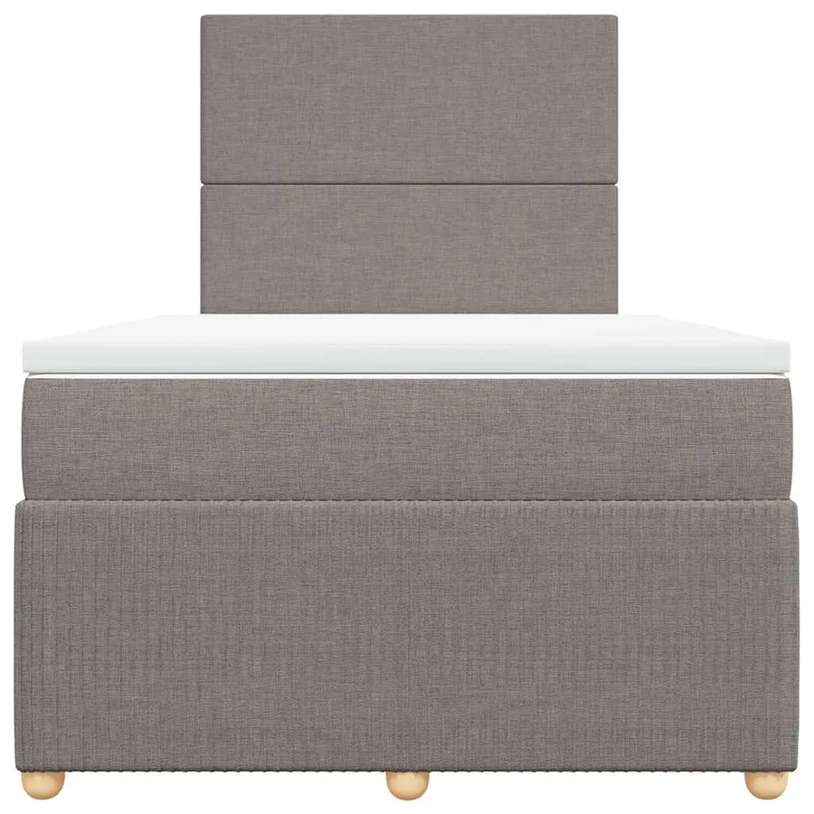 Sommier à lattes de lit avec matelas taupe 120x190 cm tissu - 6