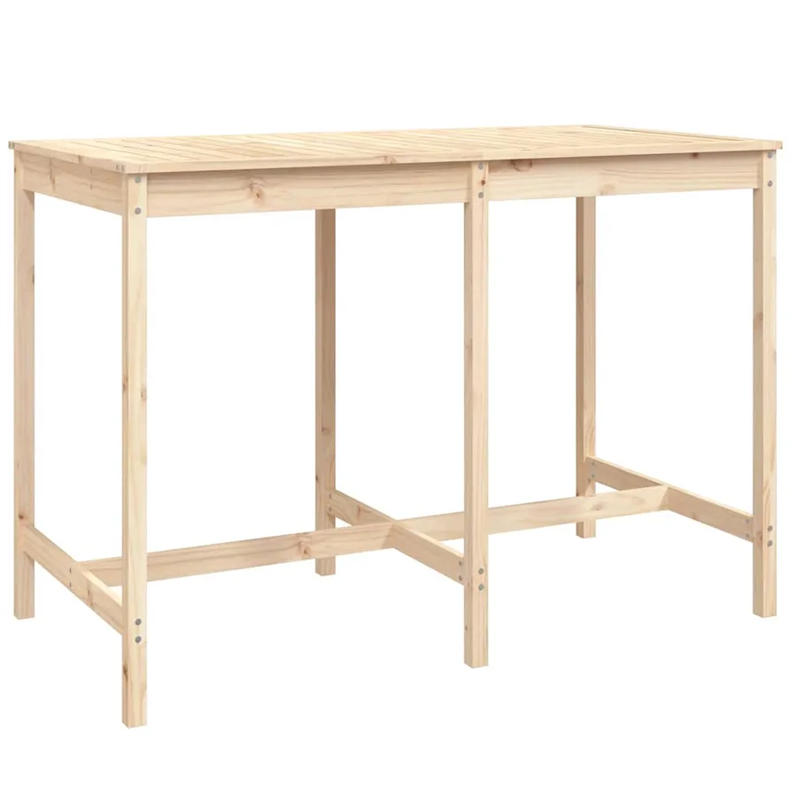 Ensemble de bar de jardin 7 pcs Bois de pin massif - 8