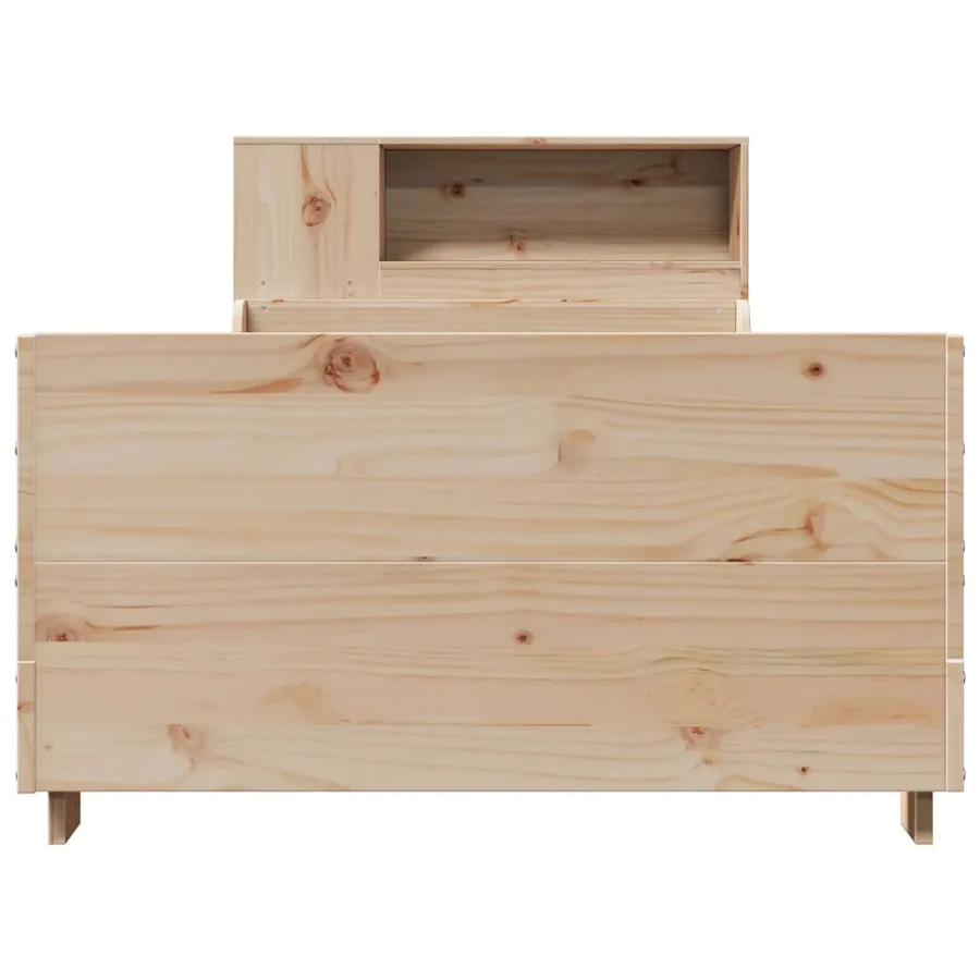 Cadre de lit sans matelas 75x190 cm bois de pin massif - 4