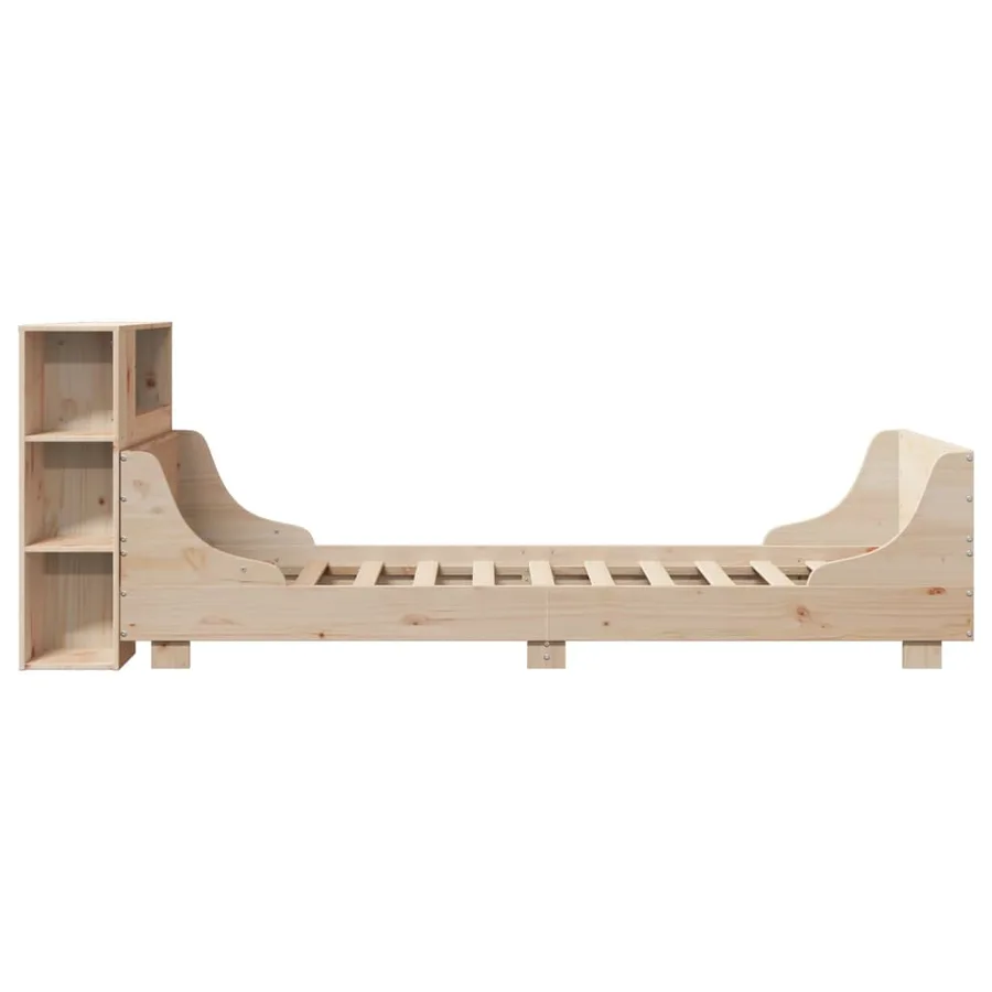 Cadre de lit sans matelas 75x190 cm bois de pin massif - 7