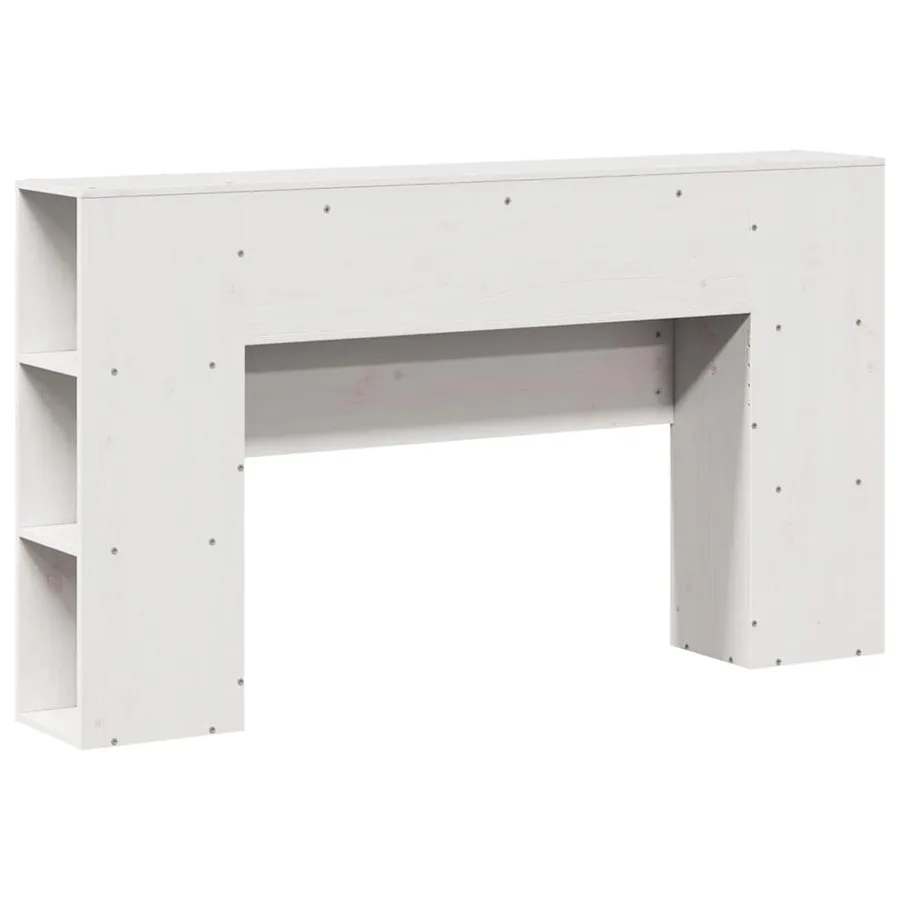 Tête de lit avec rangement blanc 140 cm bois massif de pin - 6