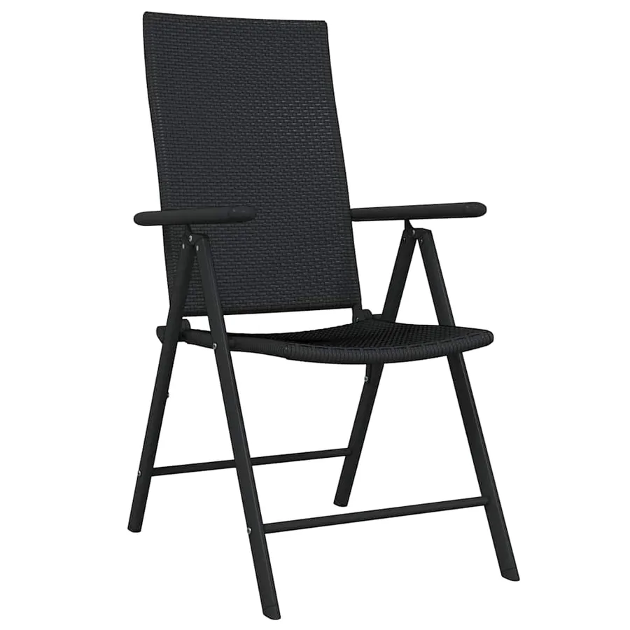 Ensemble à manger de jardin 7 pcs Noir - 3