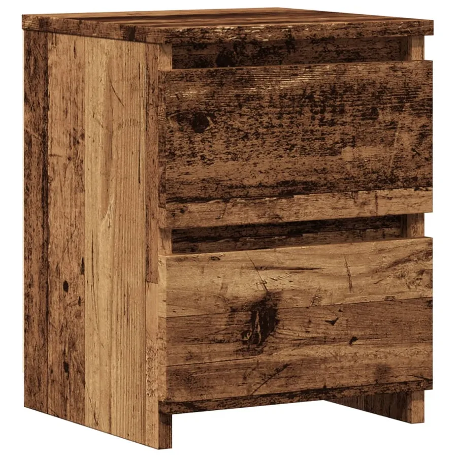 Tables de chevet 2 pcs vieux bois 30x30x40 cm bois d'ingénierie - 5