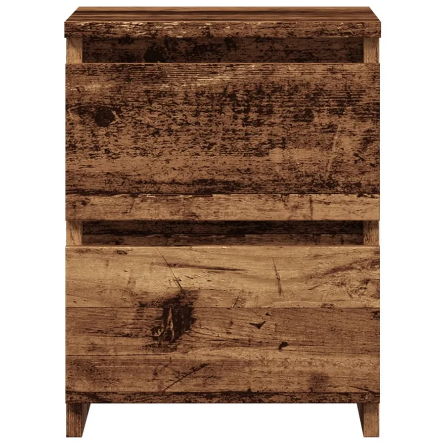 Tables de chevet 2 pcs vieux bois 30x30x40 cm bois d'ingénierie - 6