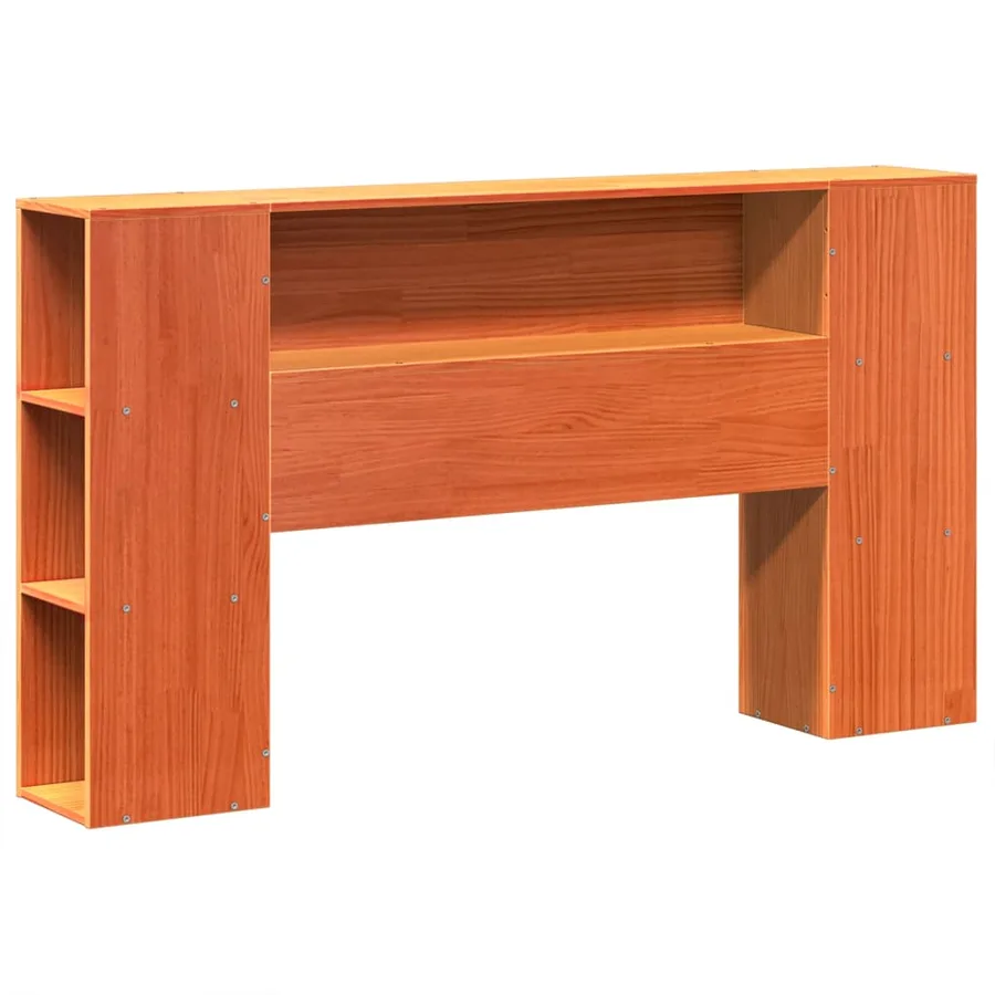 Cadre de lit sans matelas cire marron 150x200cm bois pin massif - 6