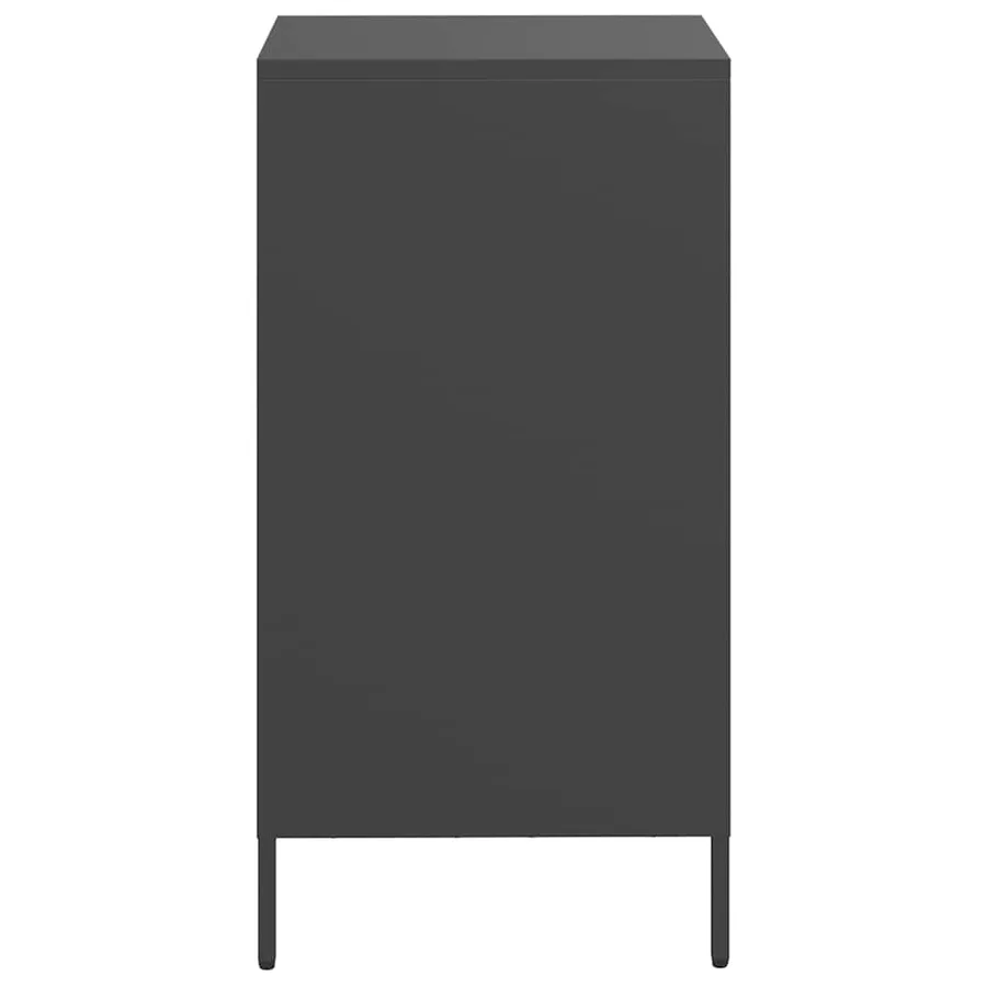 Buffet noir 35x39x73,5 cm acier laminé à froid - 6