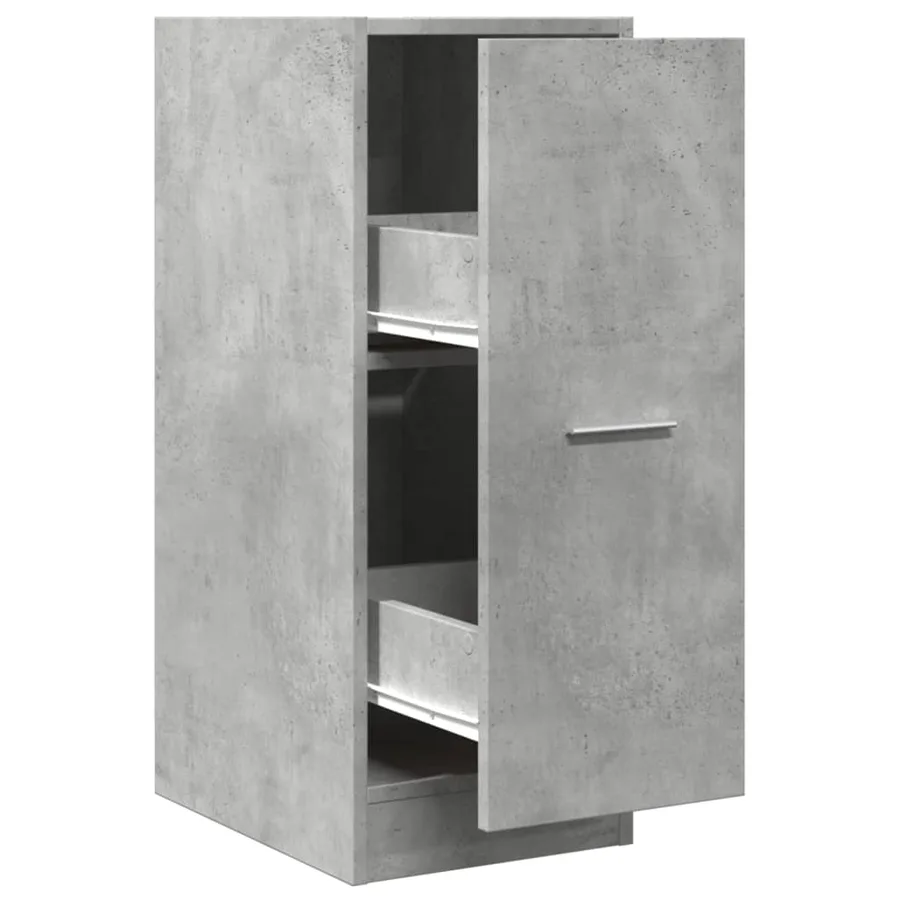 Armoire d'apothicaire gris béton 30x41x77,5cm bois d'ingénierie - 2